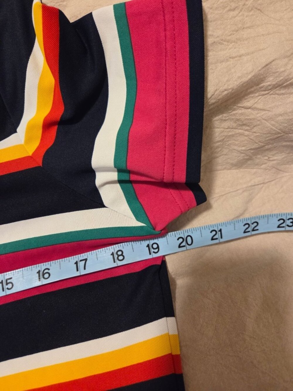 Womens Disney Minnie Mouse Polo Dress L Multicolor Striped Graphic Preppy - Picture 6 of 7